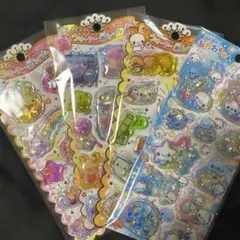 なっとうちゃん、フワフワラビちゃん キラキラウォーターシール　あわわちゃん