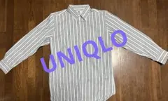 UNIQLO ストライプ 長袖シャツ Lサイズ