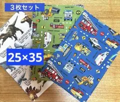 SALE☆ 恐竜・はたらく車　消防車　パトカー　救急車　ランチマット　３枚