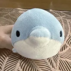 水色クジラ型ぬいぐるみ