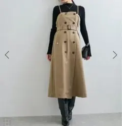 美品　POLO BCS VIS別注 トレンチ ワンピース 洗える　ベージュ