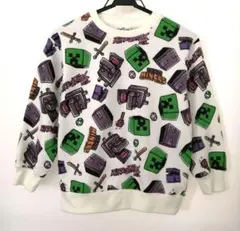 Minecraft　マイクラ　総柄　トレーナー　クリーパー　エンダーマン