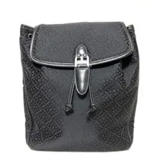 BALLY バリー キャンバス レザー ミニ バックパック ブラック 中古