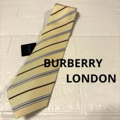 新品！Burberry バーバリー ストライプ柄 イエロー系 ネクタイ