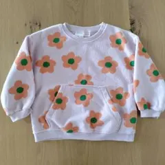 ZARAkids ザラキッズ フラワープリント パイル スウェット トレーナー