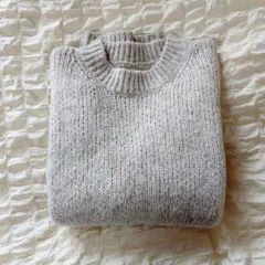 ungrid カラーモヘヤ混ルーズニット アイボリー