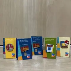 アテネオリンピック2004　ピンバッチ　コカコーラ　5体セットのサムネイル