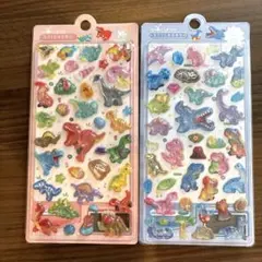 【海外正規品】　恐竜　硬いシール　2枚セット