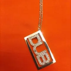 DUB 925刻印ネックレス シルバーカラー ラインストーンのサムネイル