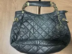 マイケルコース 2WAYトートバッグ ハンドバッグ キルティングチェーン黒色