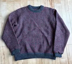 ヴィンテージ LLBEAN バーズアイ ニット レッド L ノルウェー ウール