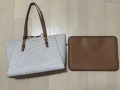 Michael Kors トートバッグ ホワイト/ブラウン