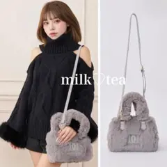 Darich ダーリッチ DDロゴファーボストンバッグ GRY グレー 新品