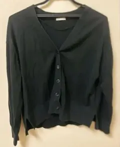 GU UVカットボクシーカーディガン ブラック レディース 冬服