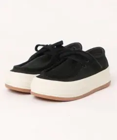 CONVERSEコンバースボーダースター黒スニーカー厚底モカシン23.5cm