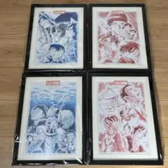 セガラッキーくじ　名探偵コナン　劇場版賞　額入りアート　4点まとめ売り