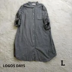 LOGOS DAYS　ロゴスデイズ　ギンガムチェックドッキングシャツワンピースのサムネイル