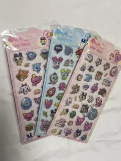 きゅん〜ポップシール　立体シール　ぷっくりシール　キャラクター　3枚セット