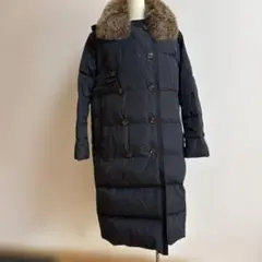 ファー付きダウンロングコート