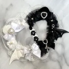DimMoire安全ピン×フリルリボン ゴムver black＆White - メルカリ