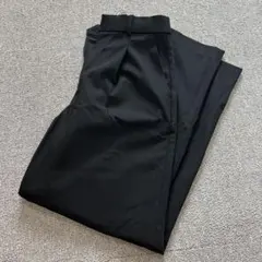美品 ユニクロ タックワイドパンツ ブラック サイズS