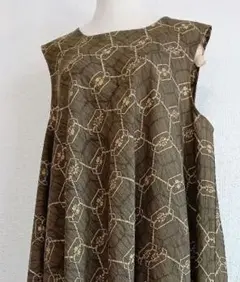 ウール反物着物リメイク バイアス裁ちドレープＡラインジャンスカNo.189