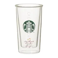 スタバ 2026耐熱ダブルウォールグラス　バレンタイン