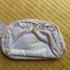 サンリオ リトルツインスターズ/キキ&ララ ポーチM/ビーズ：ネコ2008年製