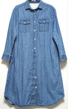 無印良品 デニム シャツ チュニック ワンピース 羽織り