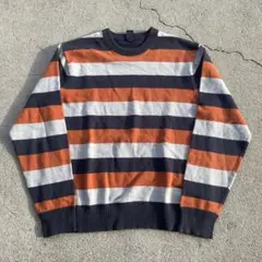 GAP XL ボーダーニットセーター　コットン