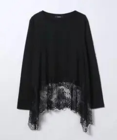 jeanasis(ジーナシス)＊レースドッキングロンTEE＊黒＊イレヘム