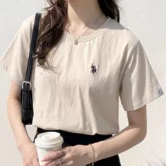 U.S.POLO ASSN 接触冷感ワンポイント刺繍コンパクトシルエットＴシャツ
