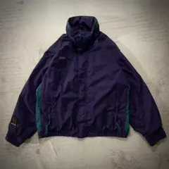 90's Columbia 短丈 ナイロンジャケット パープル XL