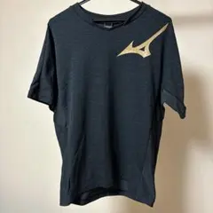 MIZUNO 陸上用シャツ 半袖 ブラック ゴールド XL