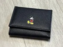 ミッキーマウス 三つ折り財布 ディズニー 黒色系 小銭入れあり e28のサムネイル