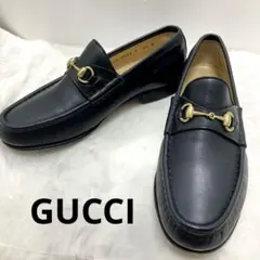 グッチ ホースビット ローファー レザー ビットモカシン　ブラック　6.5 B