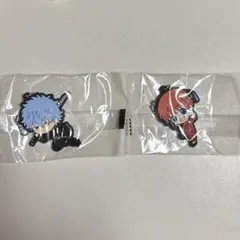 銀魂　坂田銀時　神楽　ラバーマスコット　ガチャガチャ　2点セット