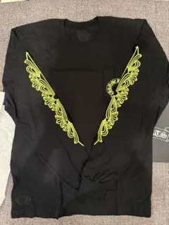 CHROME HEARTS 長袖Tシャツ ブラック ネオンイエロー　XLサイズのサムネイル