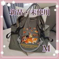 ★ 猫刺繍エコバッグ　ストラップ付き　ショルダーバック　可愛い　猫ちゃん