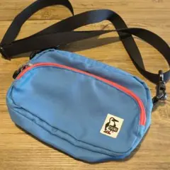 CHUMS ショルダーバッグ ブルー レッド ジップ美品