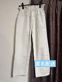 NICE CLAUP ホワイトデニム パンツ Mワイドパンツ　匿名配送のサムネイル