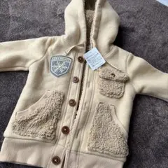 新品！Branshes フリースジャケット ベージュ100㎝