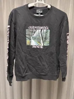 H&M ブラック グラフィックスウェット L