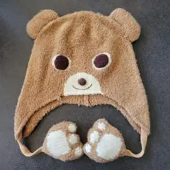 ミキハウス　ニット帽　帽子　防寒　耳当て付き　くま　ベアー　可愛い