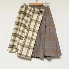 マーキュリーデュオ　膝丈　フレアスカート　チェック　M