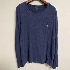 Polo Ralph Lauren ネイビー ポケット付き長袖カットソー XXL