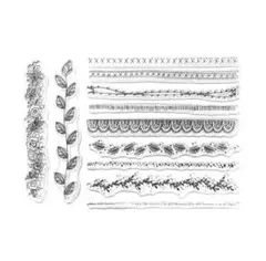 クリアスタンプ2492：植物とレース《おまとめご購入で20%OFF！》