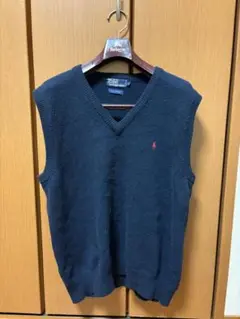 Polo by Ralph Lauren ネイビーVネックニットベスト L