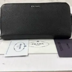 新品同様‼️ プラダ　PRADA 財布　長財布　サフィアーノ　ラウンドファスナー