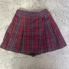 UNIQLO レッドチェック プリーツスカート キュロット110